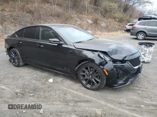 2023 Cadillac CT5 Sport with VIN 1G6DU5RK3P0105278, listed as a Copart auction lot 80003734 with 27,806 mi miles and Salvage Title. Bid and sale history available at DreamBid. Image 4.