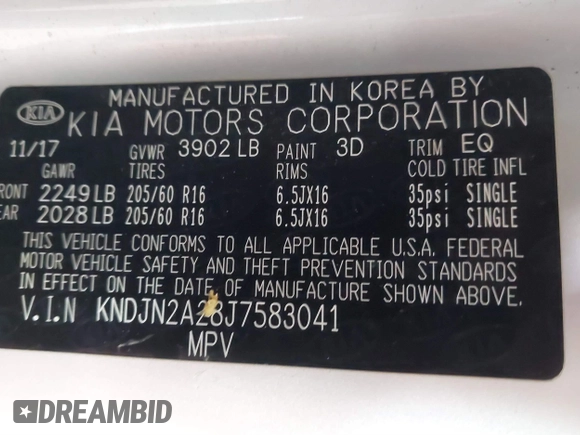 2018 Kia Soul with VIN KNDJN2A28J7583041, listed as a IAAI auction lot 41566304 with 116,651 mi miles. Bid and sale history available at carsss.com. Image 9.