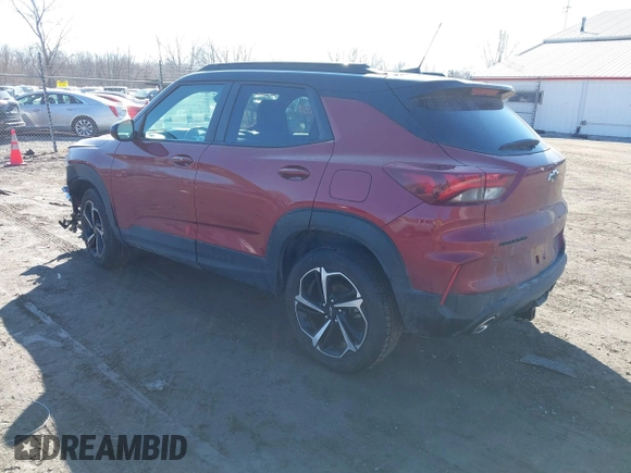 2022 Chevrolet TrailBlazer RS with VIN KL79MTSL4NB047027, listed as a IAAI auction lot 41685771 with 73,899 mi miles and . Bid and sale history available at DreamBid. Image 3.