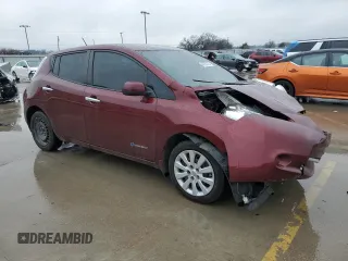 2016 Nissan LEAF S with VIN 1N4BZ0CPXGC313658, listed as a Copart auction lot 40262153 with 48,274 mi miles. Bid and sale history available at carsss.com. Image 4.