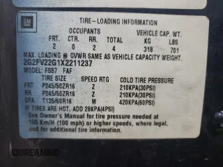 1999 Pontiac Firebird Formula с VIN 2G2FV22G1X2211237, выставлен на аукционе Copart как лот 57750415 с пробегом 134 236 миль миль и Списание • Salvage title. История ставок и продаж доступна на DreamBid. Изображение 13.