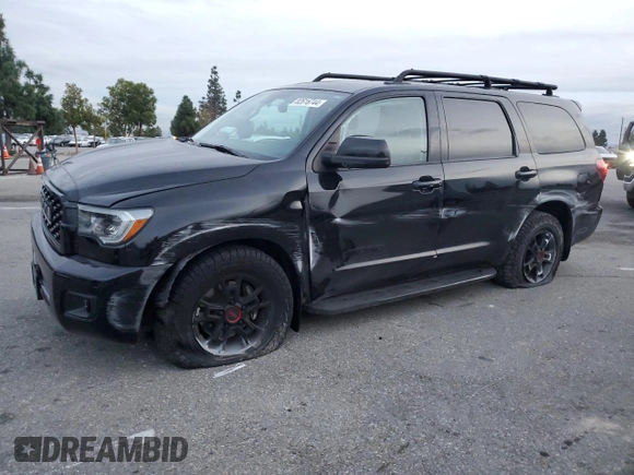 2021 Toyota Sequoia TRD Pro with VIN 5TDEY5B15MS184131, listed as a Copart auction lot 82616744 with 54,038 mi miles and Salvage Title. Bid and sale history available at carsss.com. Image 1.