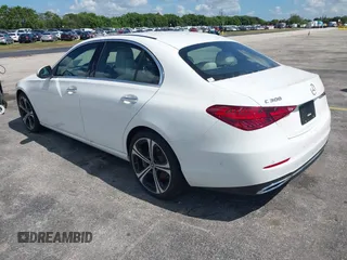 2025 Mercedes-Benz C 300 with VIN W1KAF4GB8SR278439, listed as a IAAI auction lot 42477822 with 566 mi miles and . Bid and sale history available at DreamBid. Image 3.