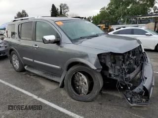 2015 Nissan Armada Platinum z VIN 5N1BA0NF6FN617932, wystawiony jako Copart lot #48202355 z przebiegiem 101 219 mil mil oraz Szkoda całkowita • Salvage title. Historia ofert i sprzedaży dostępna na DreamBid. Obrazek 4.