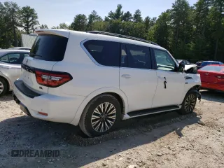 2021 Nissan Armada SL with VIN JN8AY2BB1M9791538, listed as a Copart auction lot 69201584 with 53,565 mi miles and Salvage Title. Bid and sale history available at carsss.com. Image 3.