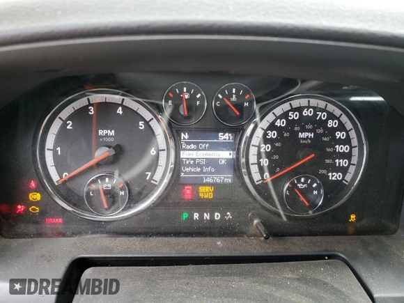 2012 Ram 1500 Sport z VIN 1C6RD7HT0CS345113, wystawiony jako Copart lot #56533355 z przebiegiem 146 767 mil mil oraz Szkoda całkowita • Salvage title. Historia ofert i sprzedaży dostępna na DreamBid. Obrazek 9.