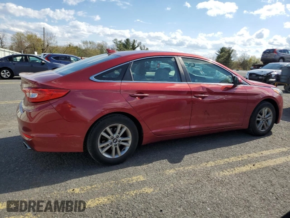 2016 Hyundai Sonata 2.4L with VIN 5NPE24AF2GH292743, listed as a Copart auction lot 52705145 with 41,948 mi miles and Salvage Title. Bid and sale history available at carsss.com. Image 3.