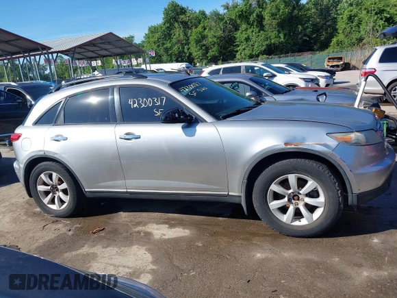 2004 Infiniti FX with VIN JNRAS08W44X224845, listed as a IAAI auction lot 42300317 with 221,647 mi miles and . Bid and sale history available at DreamBid. Image 13.
