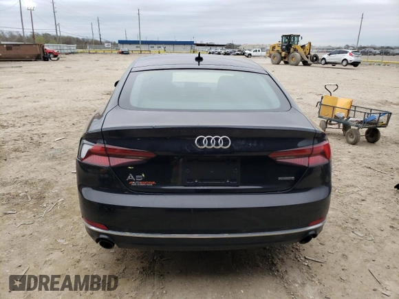 2019 Audi A5 Sportback Premium with VIN WAUANCF58KA056255, listed as a Copart auction lot 41666253 with 50,484 mi miles. Bid and sale history available at carsss.com. Image 6.