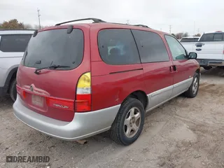 2000 Mercury Villager Sport with VIN 4M2XV12T6YDJ17027, listed as a IAAI auction lot 41498641 with 231,573 mi miles. Bid and sale history available at carsss.com. Image 4.
