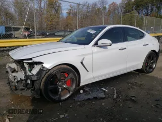 2019 Genesis G70 3.3T Advanced with VIN KMTG74LE1KU026404, listed as a Copart auction lot 81963124 with 65,918 mi miles and Salvage Title. Bid and sale history available at carsss.com. Image 1.