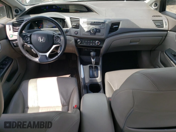 2012 Honda Civic EX-L with VIN 2HGFB2F98CH565717, listed as a Copart auction lot 56014695 with 159,440 mi miles and Salvage Title. Bid and sale history available at DreamBid. Image 8.