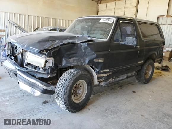 1993 Ford Bronco Custom with VIN 1FMEU15H2PLA65340, listed as a Copart auction lot 74177884 with 277,399 mi miles and Salvage title. Bid and sale history available at DreamBid. Image 1.