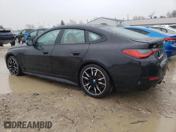 2022 BMW i4 M50 with VIN WBY33AW07PFP30186, listed as a Copart auction lot 45886973 with 0 mi miles. Bid and sale history available at carsss.com. Image 2.