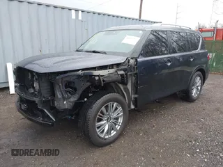2021 Infiniti QX80 Luxe with VIN JN8AZ2AE1M9272448, listed as a IAAI auction lot 41661947 with 60,183 mi miles and . Bid and sale history available at DreamBid. Image 2.