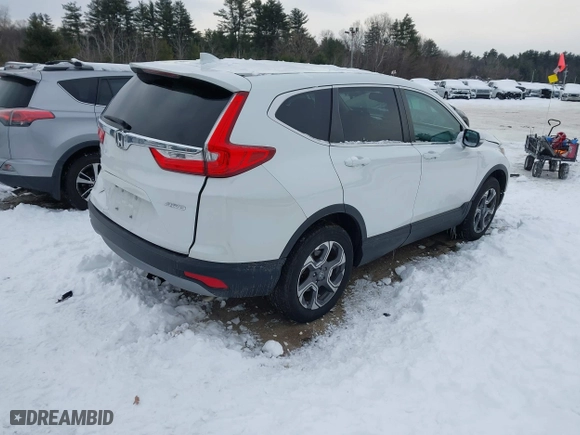 2019 Honda CR-V EX-L with VIN 2HKRW2H84KH665159, listed as a IAAI auction lot 41558717 with 77,307 mi miles. Bid and sale history available at carsss.com. Image 4.