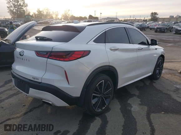 2022 Infiniti QX55 Essential with VIN 3PCAJ5K33NF106702, listed as a IAAI auction lot 41396756 with 20,580 mi miles and . Bid and sale history available at DreamBid. Image 4.