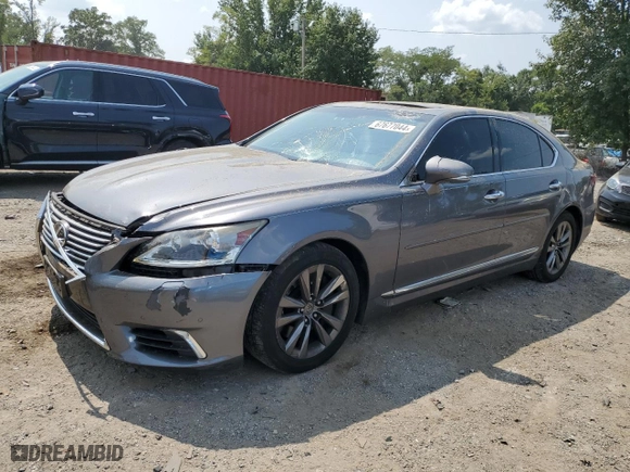 2014 Lexus LS 460 with VIN JTHCL5EF4E5021697, listed as a Copart auction lot 67677044 with 126,456 mi miles and Salvage Title. Bid and sale history available at carsss.com. Image 1.
