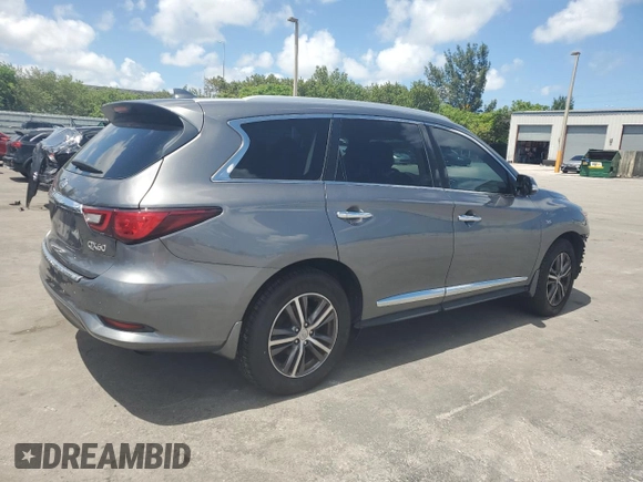 2019 Infiniti QX60 Pure with VIN 5N1DL0MN5KC560950, listed as a Copart auction lot 61051805 with 55,857 mi miles and Salvage title. Bid and sale history available at DreamBid. Image 3.
