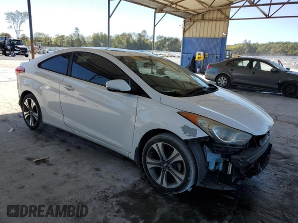 2013 Hyundai Elantra Coupe GS PZEV with VIN KMHDH6AE8DU005643, listed as a Copart auction lot 76157394 with 147,162 mi miles and Salvage Title. Bid and sale history available at carsss.com. Image 4.