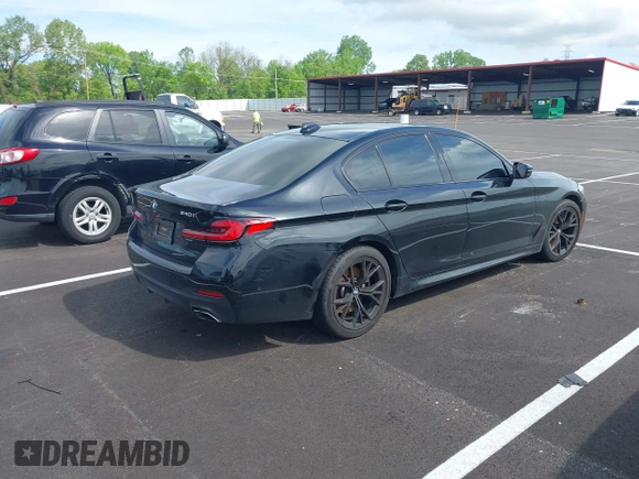 2021 BMW 5 Series 540i with VIN WBA53BJ08MWW95688, listed as a IAAI auction lot 42064036 with 39,410 mi miles and . Bid and sale history available at DreamBid. Image 4.