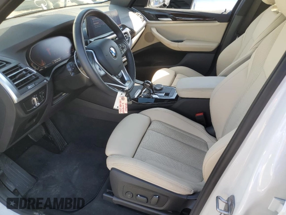 2024 BMW X3 xDrive30i with VIN 5UX53DP0XR9V54471, listed as a Copart auction lot 49241855 with 10,125 mi miles and Salvage Title. Bid and sale history available at carsss.com. Image 7.