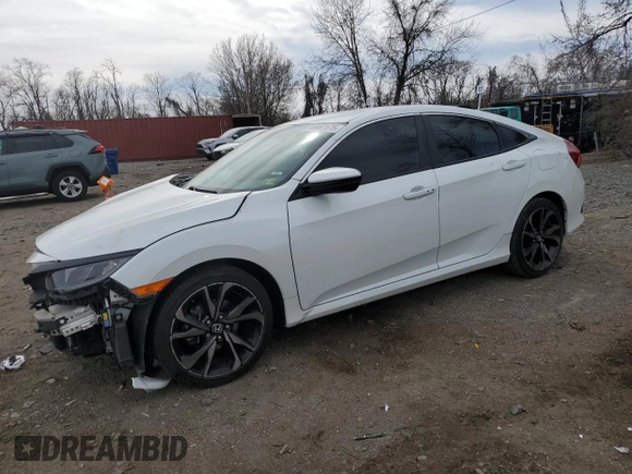 2020 Honda Civic Sedan Sport with VIN 2HGFC2F80LH578062, listed as a Copart auction lot 49667575 with 82,591 mi miles and Salvage Title. Bid and sale history available at carsss.com. Image 1.