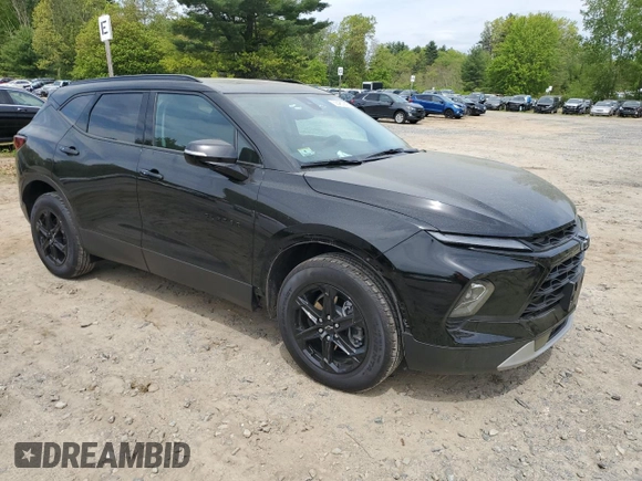2024 Chevrolet Blazer LT with VIN 3GNKBJRS6RS199484, listed as a Copart auction lot 56480945 with 9,255 mi miles and Salvage title. Bid and sale history available at DreamBid. Image 4.