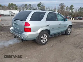 2002 Acura MDX Touring Pkg with VIN 2HNYD18652H531628, listed as a IAAI auction lot 41614740 with 290,881 mi miles. Bid and sale history available at carsss.com. Image 4.
