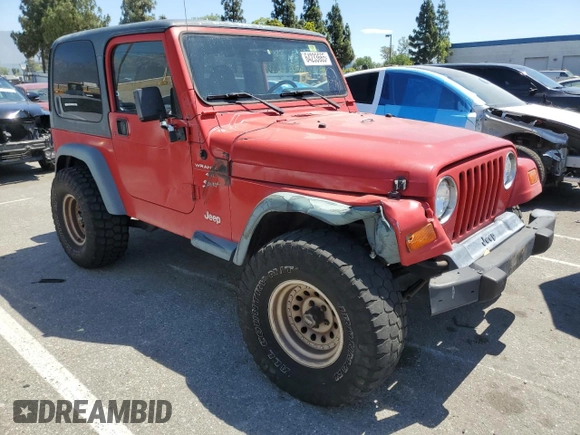 1999 Jeep Wrangler Sport with VIN 1J4FY19S7XP401120, listed as a Copart auction lot 64233665 with 129,708 mi miles and Salvage title. Bid and sale history available at DreamBid. Image 4.