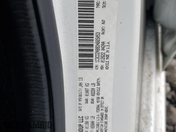 2013 Dodge Avenger with VIN 1C3CDZAB8DN665053, listed as a Copart auction lot 44249065 with 156,338 mi miles and Salvage Title. Bid and sale history available at DreamBid. Image 12.