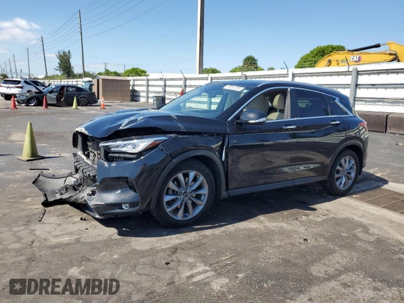 2021 Infiniti QX50 Essential с VIN 3PCAJ5CB3MF104596, выставлен на аукционе Copart как лот 56932595 с пробегом 39 058 миль миль и На запчасти • Non repairable. История ставок и продаж доступна на DreamBid. Изображение 1.