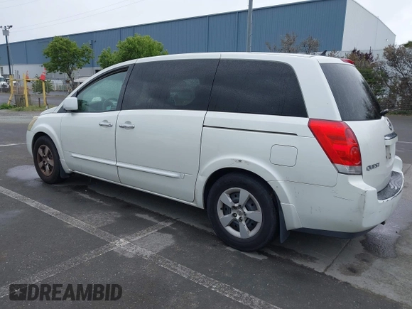 2007 Nissan Quest SL with VIN 5N1BV28U87N106556, listed as a IAAI auction lot 42121368 with 203,693 mi miles. Bid and sale history available at carsss.com. Image 3.