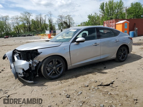 2025 Acura Integra w/A-Spec Package with VIN 19UDE4H30SA010941, listed as a Copart auction lot 53807295 with 1,600 mi miles and Salvage title. Bid and sale history available at DreamBid. Image 1.