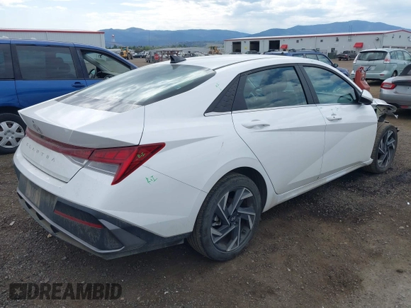 2024 Hyundai Elantra SEL with VIN KMHLS4DG6RU696600, listed as a IAAI auction lot 42421377 with 11,944 mi miles and . Bid and sale history available at DreamBid. Image 4.