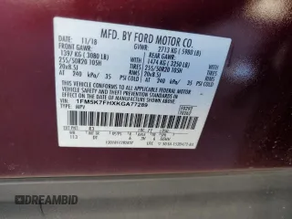 2019 Ford Explorer Limited z VIN 1FM5K7FHXKGA77289, wystawiony jako Copart lot #54759465 z przebiegiem 68 585 mil mil oraz Szkoda całkowita • Salvage title. Historia ofert i sprzedaży dostępna na DreamBid. Obrazek 14.
