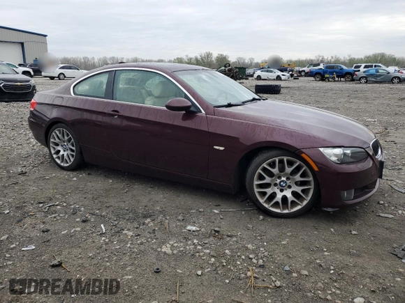 2008 BMW 3 Series 328i with VIN WBAWB33598P134468, listed as a Copart auction lot 51044185 with 100,000 mi miles and Salvage title. Bid and sale history available at DreamBid. Image 4.