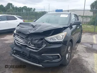 2018 Hyundai Santa Fe 2.4L with VIN 5XYZT3LB5JG539917, listed as a IAAI auction lot 41975300 with 214,562 mi miles and . Bid and sale history available at DreamBid. Image 2.