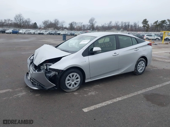 2022 Toyota Prius L Eco with VIN JTDKAMFU5N3189161, listed as a IAAI auction lot 41666463 with 41,398 mi miles. Bid and sale history available at carsss.com. Image 2.