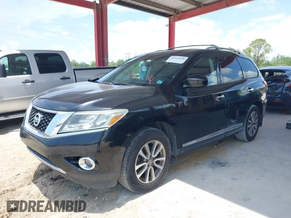 2013 Nissan Pathfinder SL with VIN 5N1AR2MN4DC653720, listed as a IAAI auction lot 42165868 with 154,272 mi miles and . Bid and sale history available at DreamBid. Image 2.