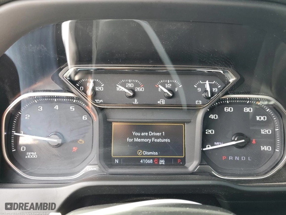 2022 GMC Sierra 1500 SLT with VIN 1GTU9DED5NZ175017, listed as a Copart auction lot 54352495 with 41,068 mi miles and Salvage Title. Bid and sale history available at carsss.com. Image 9.