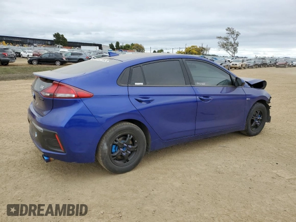 2019 Hyundai Ioniq Blue with VIN KMHC65LC4KU180704, listed as a Copart auction lot 46729075 with 102,336 mi miles and Salvage Title. Bid and sale history available at DreamBid. Image 3.