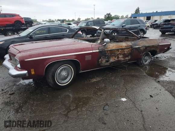1973 Oldsmobile 88 z VIN 3N67T3M156349, wystawiony jako Copart lot #65589454 z przebiegiem Nie podano mil oraz Czysty tytuł • Clean title. Historia ofert i sprzedaży dostępna na DreamBid. Obrazek 1.