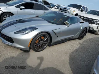 2017 Chevrolet Corvette Z51 2LT with VIN 1G1YK2D75H5117693, listed as a Copart auction lot 75127544 with 0 mi miles and Salvage Title. Bid and sale history available at carsss.com. Image 1.