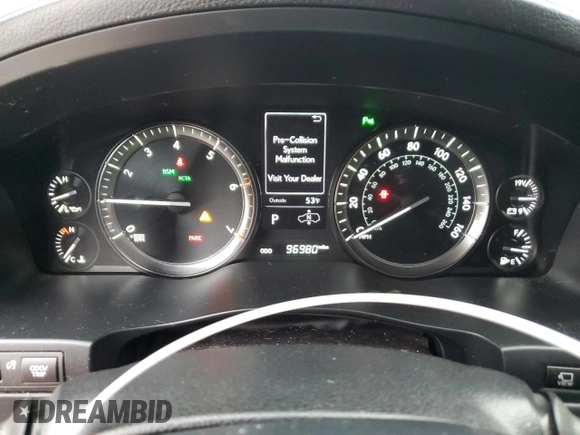 2019 Lexus LX 570 with VIN JTJHY7AX7K4310302, listed as a Copart auction lot 82034744 with 96,980 mi miles and Salvage title. Bid and sale history available at DreamBid. Image 9.