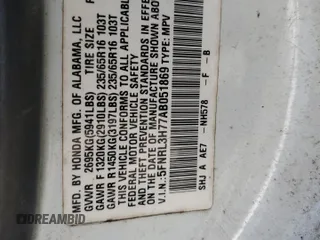 2010 Honda Odyssey EX-L with VIN 5FNRL3H77AB051869, listed as a Copart auction lot 48473815 with 248,511 mi miles and Salvage Title. Bid and sale history available at DreamBid. Image 13.