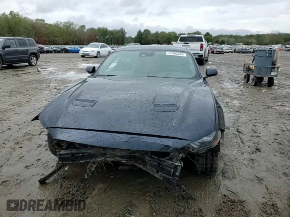 2021 Ford Mustang GT with VIN 1FA6P8CF8M5145208, listed as a Copart auction lot 77495384 with 15,830 mi miles and Salvage title. Bid and sale history available at DreamBid. Image 11.