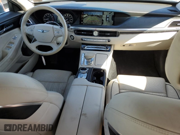 2022 Genesis G90 Ultimate with VIN KMTF54PH0NU096101, listed as a Copart auction lot 49155155 with 24,673 mi miles and Salvage Title. Bid and sale history available at DreamBid. Image 8.