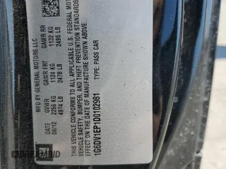 2013 Cadillac CTS-V z VIN 1G6DV1EP1D0102981, wystawiony jako Copart lot #61349404 z przebiegiem 59 386 mil mil oraz Szkody całkowita. Historia ofert i sprzedaży dostępna na DreamBid. Obrazek 13.