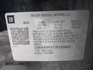 2018 Cadillac ATS RWD z VIN 1G6AA5RX7J0183805, wystawiony jako IAAI lot #41398076 z przebiegiem 103 784 mil mil oraz . Historia ofert i sprzedaży dostępna na DreamBid. Obrazek 9.